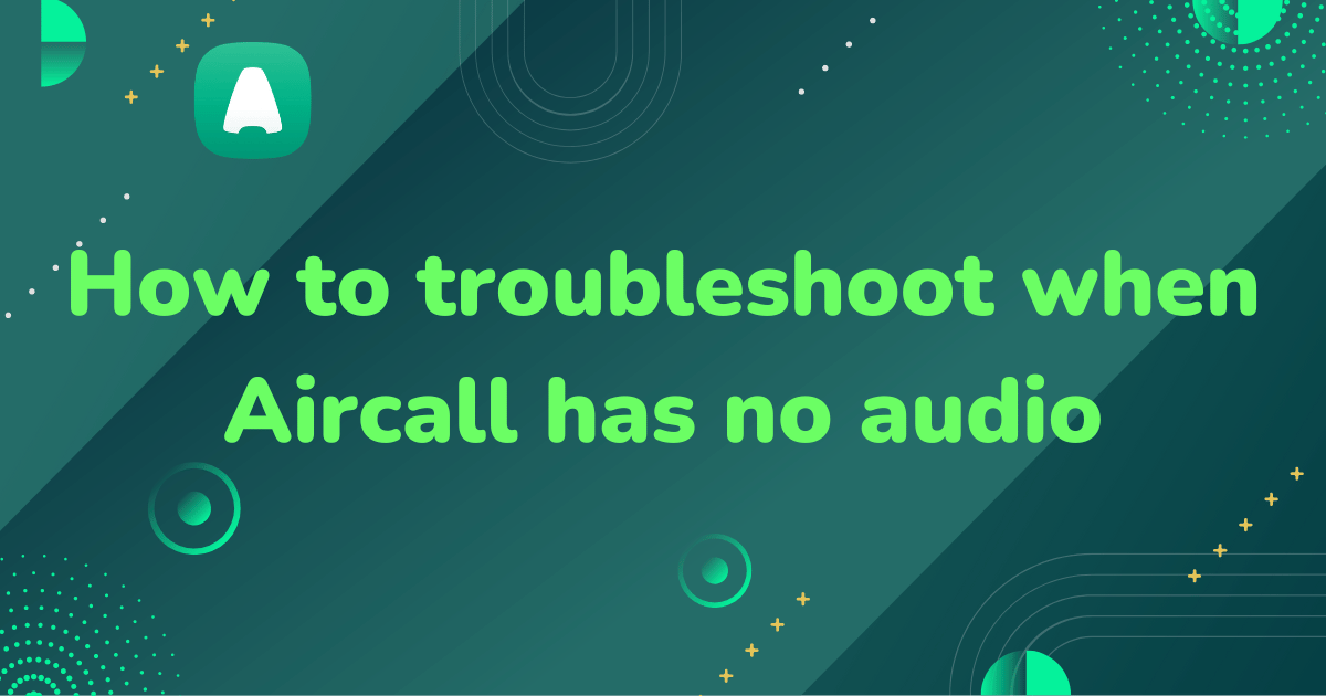 Aircall no audio