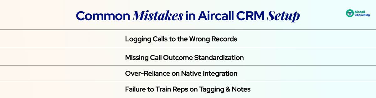 Common Mistakes in Aircall CRM Setup