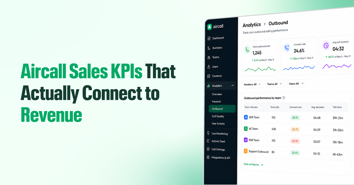 11 Aircall Sales KPIs That Actually Connect to Revenue