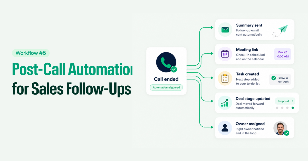Aircall Post-Call Automation for Sales Follow-Ups