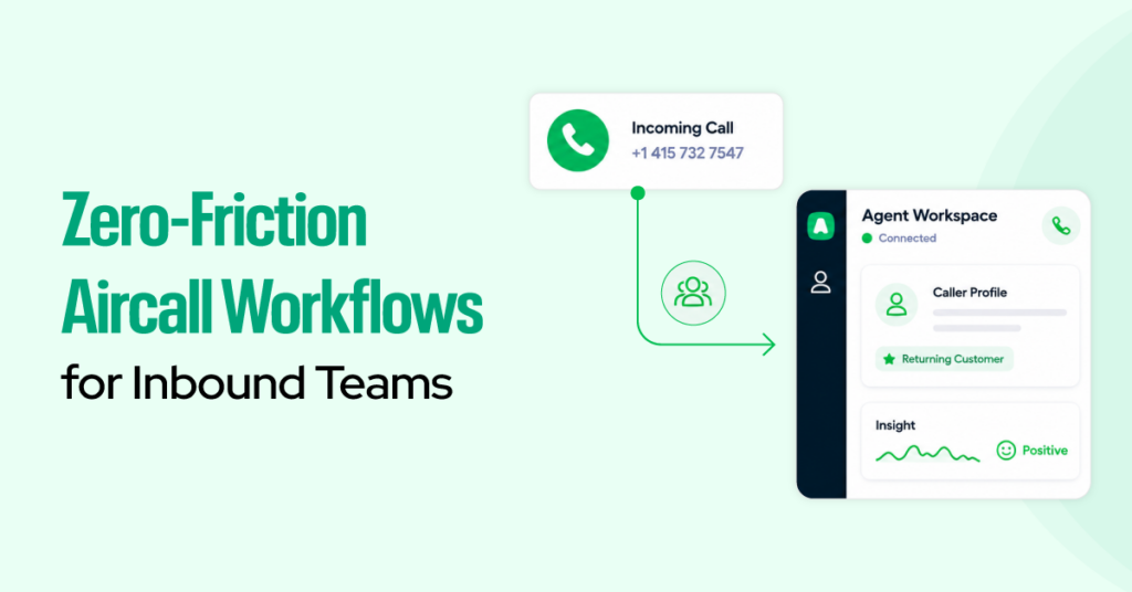 How to Build Zero-Friction Aircall Workflows for Inbound Teams