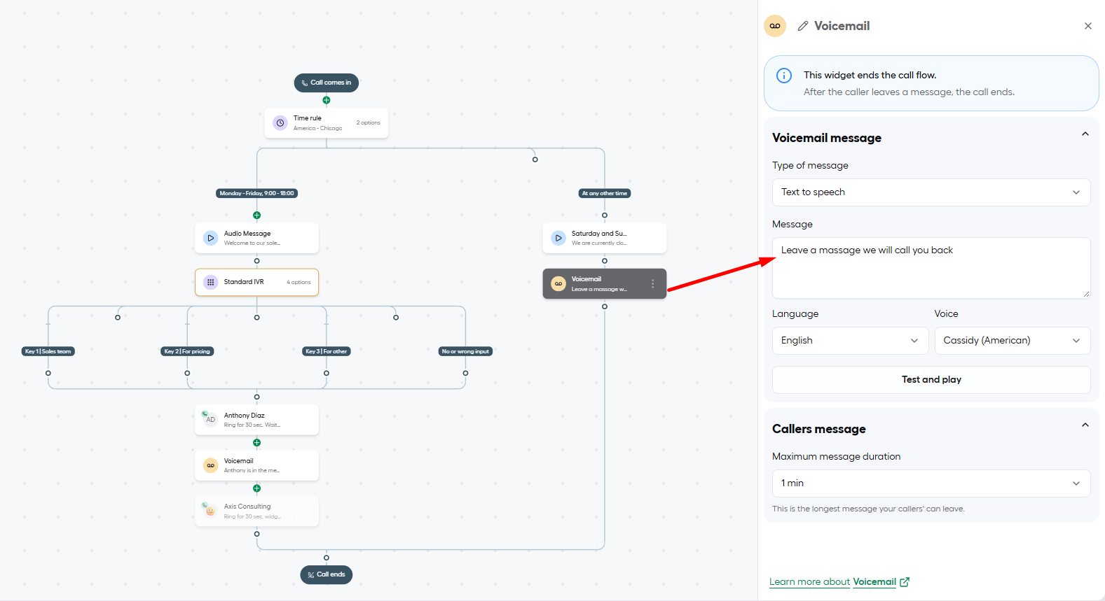 aircall call routing smatflow voicemail setup